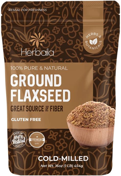 Amazon.com: Ground Flax Seed Powder 1lb - Ground Flaxseed Meal - Flax Seeds Ground - Ground Flax ...