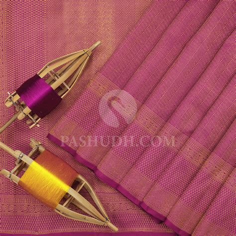 Rani Pink Textured Pure Kanjivaram Handloom Silk Saree *S201928 ...