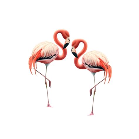 Ensemble de style de dessin de deux flamants roses | PSD Premium généré ...
