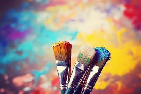 Oil paint brush abstract background colorful | Premium AI-generated image