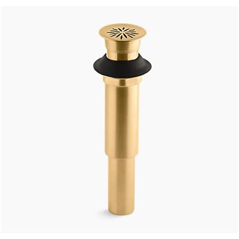 KOHLER 2.13-in Gold Circular Flower Decor Grid Shower Drain in the ...