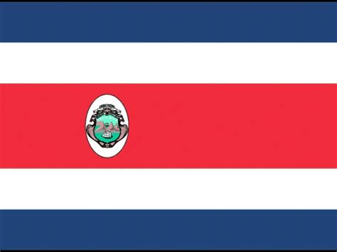 Costa Rican Flag Coloring Page