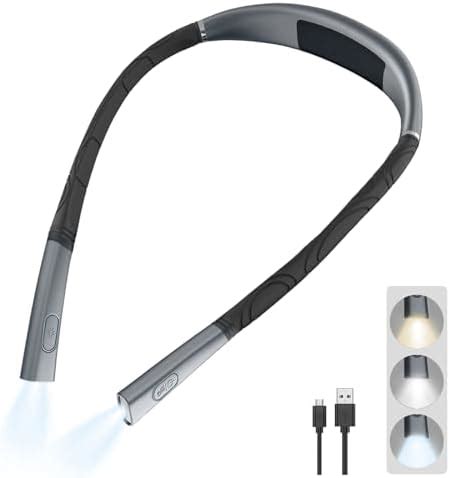 AIOLEKUP LED Neck Reading Light With 3 Colors, Stepless Dimming ...
