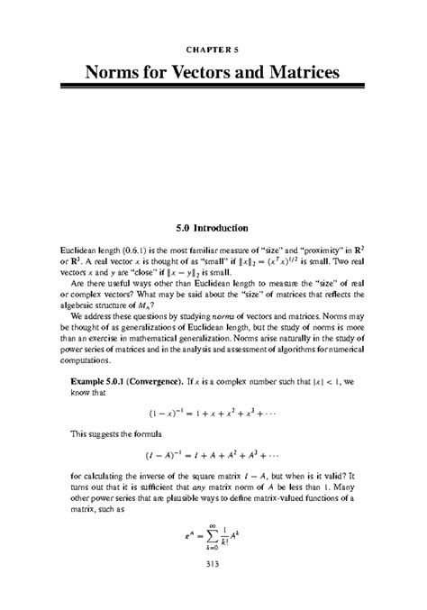Matrix Analysis 7 - 學習資源 - CHAPTER 5 Norms for Vectors and Matrices 5 ...