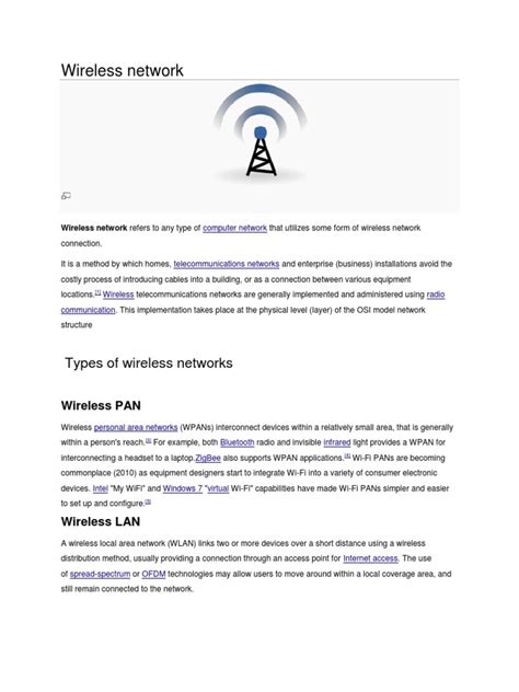 Image result for Wireless Network Types