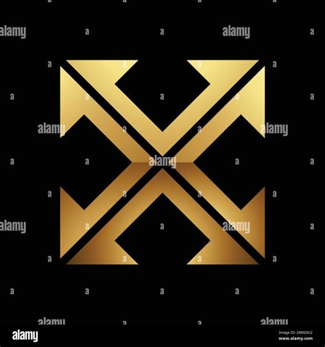 Golden Letter X Symbol on a Black Background - Icon 2 Stock Vector Image & Art - Alamy - Letter X Symbol