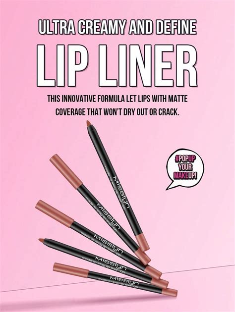 Misslyn Made To Stay Lip Liner, Longwear Rich Lip Colors, Sharpenable ...