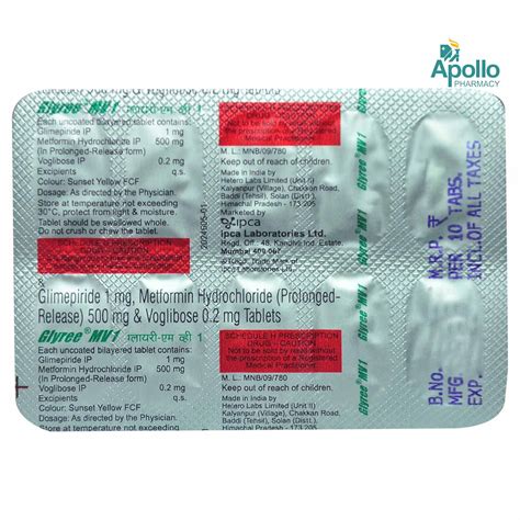 Glyree MV1 Tablet 10's Price, Uses, Side Effects, Composition - Apollo ...