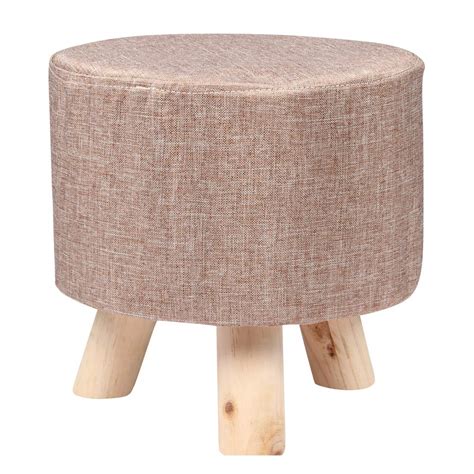 MUREN Stylish Wooden 3 Legs Comfortable Sitting Round Stool for Living ...