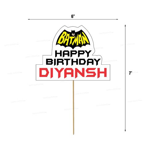 Batman Theme Customized Cake Topper | Party Supplies India Online