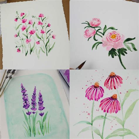 21 Easy Watercolor Flower Painting Ideas - Craftsy Hacks