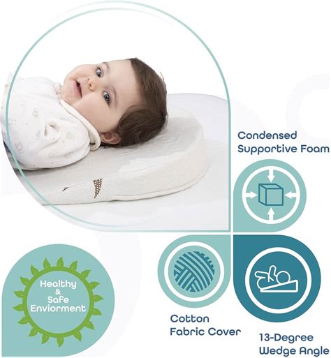 Moon Bamboo Universal Bassinet Baby Wedge Pillow for Reflux & Colic New ...