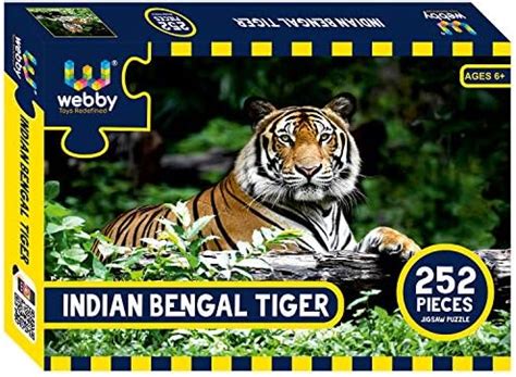 Buy Webby Kid Indian Bengal Tiger Jigsaw Puzzle, 252 Pieces Online at ...