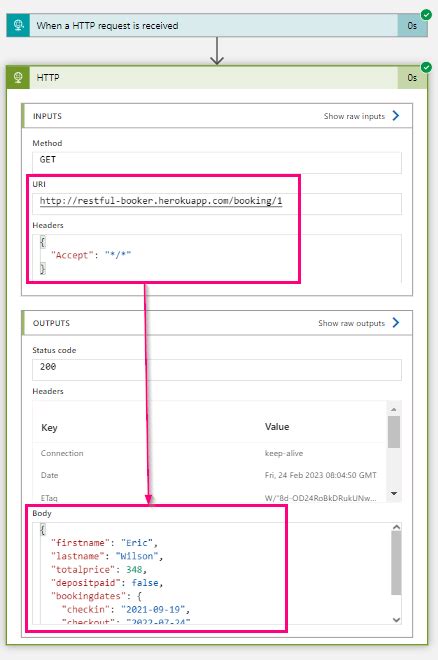 Image result for Azure Logic App HTTP Request Outputs