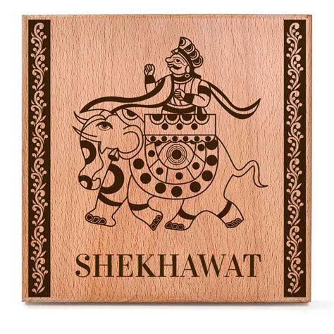 Khamma Ghani (Phad Art) - Wooden Name Plate – Laser Cut Studio