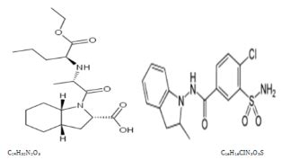 Fig. 1: Structure of Perindopril Arginine and Indapamide