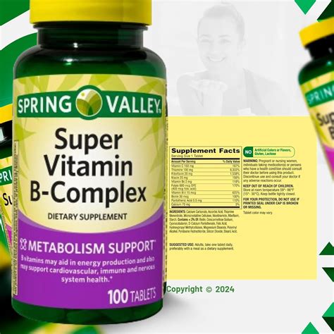 LightSpring Super Vitamin B-Complex 100 Tablets Dietary India | Ubuy