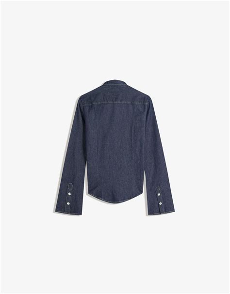 Long sleeve denim shirt - Women | Bershka