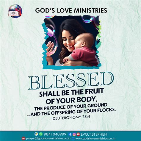 Deuteronomy 28:4 :: God's Love Ministries - Today's Promise