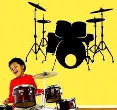 The Drum Set Musical Wall Sticker