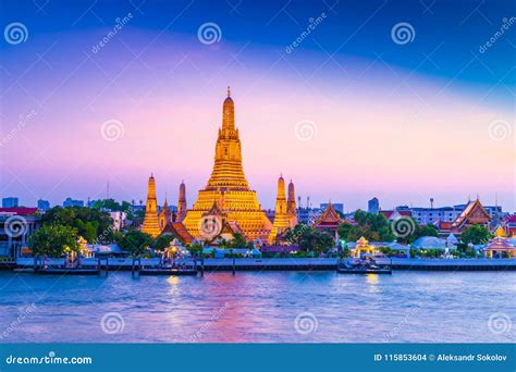 Wat Arun Temple of Dawn in Bangkok Thailand Stock Photo - Image of ...