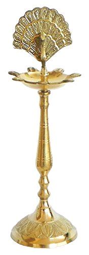 Buy DollsofIndia Seven Faced Standalone Oil Lamp with Peacock on Top ...