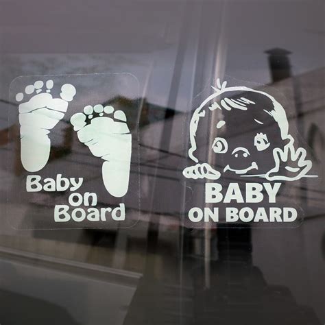 "Baby on Board" Printed Car Windscreen Stickers | Anim8.lk