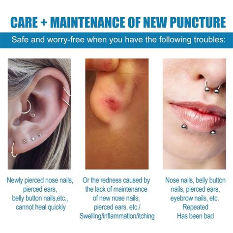 Natural Piercing Beading Solution | Gentle Ear & Nose Cleaner for Quick Healing - Reduce ...
