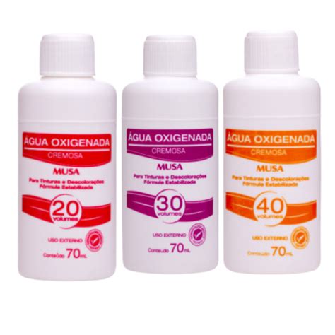 Agua Oxigenada Cremosa Para Tinturas e Colorações 70ml - ESCOLHA O VOLUME - Fórmula Estabilizada ...