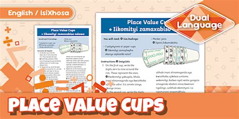 Grade 4 Place Value Cups Maths Activity IsiXhosa/English (CAPS Aligned)