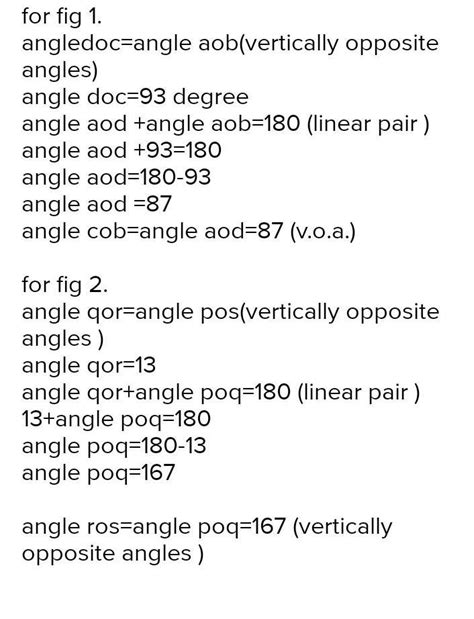The measure of one angle is given in each of the following figures ...