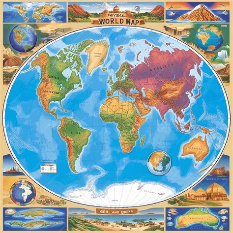 World Physical Map Labeled 的图像结果