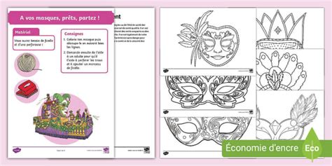 Création de masques de Carnaval (teacher made) - Twinkl