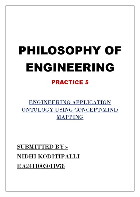 Practice 5POE - n.a - B.Tech CSE Core - PHILOSOPHY OF ENGINEERING ...