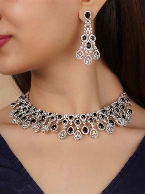Faux Diamond Necklaces | Faux Diamond Jewellery Online – Mortantra