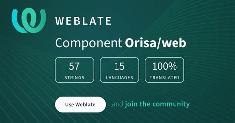 Orisa/web — English @ Hosted Weblate