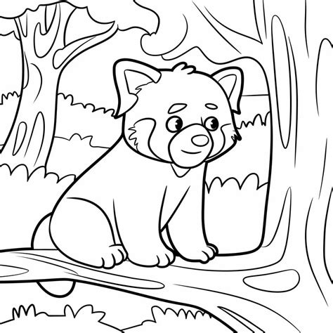 Red Panda coloring pages - ColoringLib