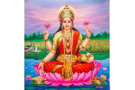 Dhana Dhanya Lakshmi | Laxmi Mata | Lakshmi Paintings | Artist Sapar ...