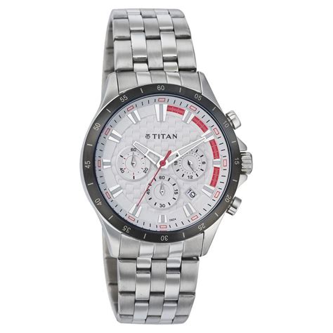 Buy Online Titan Quartz Analog White Dial Stainless Steel Strap Watch ...