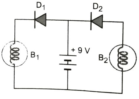 In the following diagram, which bulb out of `B_(1)` and` B_(2)` will ...