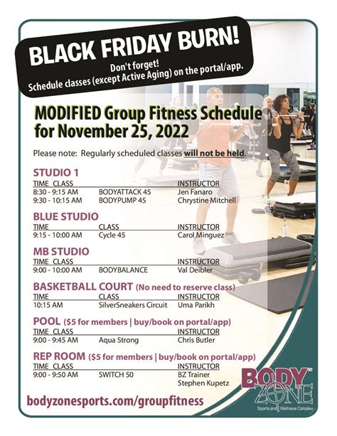 BLACK FRIDAY GROUPX FLYER - 2022 - Body Zone Sports and Wellness Complex