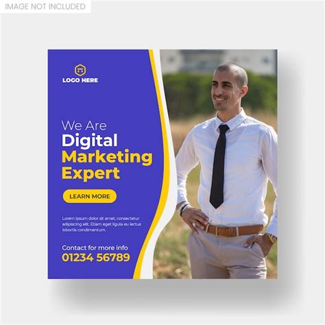 Postagem em mídia social de agência de marketing digital ou modelo de ...