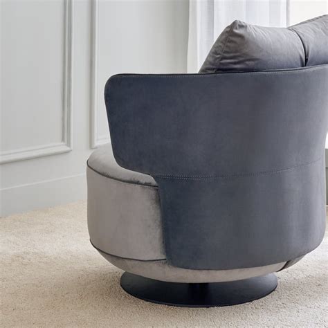 Buy Bianca Fabric Swivel Accent Chair - Grey from Home Centre at just ...