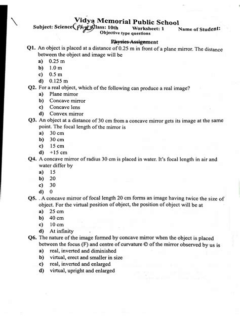 Assignment Class 10 Physics 的图像结果
