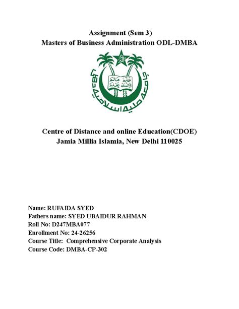 302 - mandatory assignment - International Business Environment ...