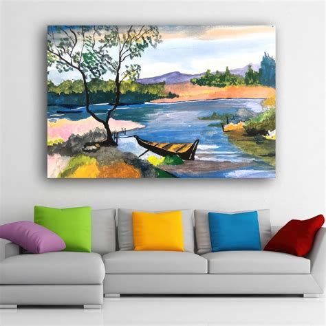 Inephos Framed Canvas Painting - Beautiful Nature Art Wall Painting for ...