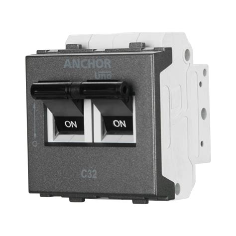 Buy Anchor Roma Mini Modular DP MCB C Type Graphite Black Online at ...