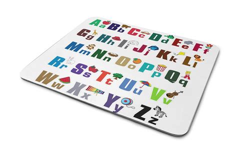 Yellow Alley? Designer Gaming Mouse Pad|ATO Z Alphabets Print|Rubber ...