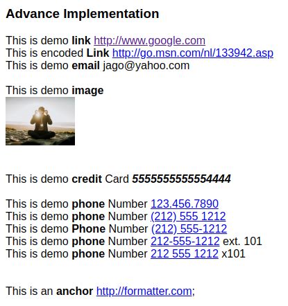 Text Formatter On React JS 的图像结果