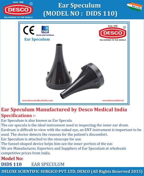Ear Speculum | Ear Specula Manufacturers, Suppliers & Exporters India